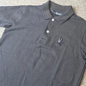 Psycho Bunny Boys Polo Shirt Navy Blue Size Medium 10-12 Golf School Pima Cotton